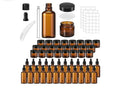 Acellegic 48pcs Amber Glass jars and Dropper Bottles.