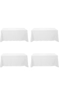 4 pack white tablecloths 90x132