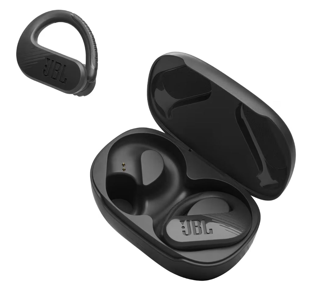 JBL Endurance Peak 3 - Dust and Water Proof (IP68) True Wireless Active Earbuds, JBL Pure Bass Sound, Up to 50 Total Hours of Playback with Speed Charge, Ambient Aware & Talk Thru (Black) open box case scratched a little