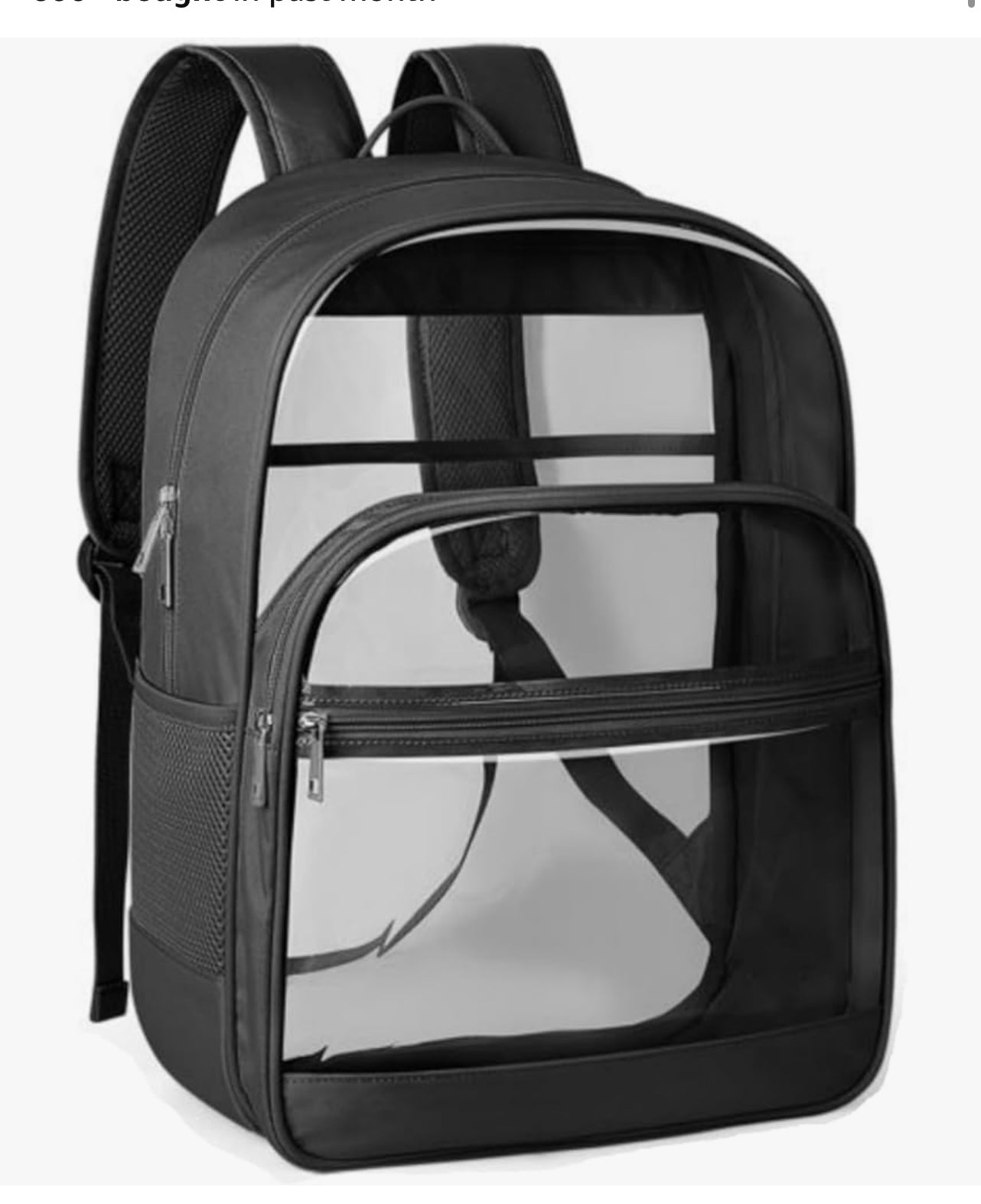 Kimnerpu Clear Backpack.
