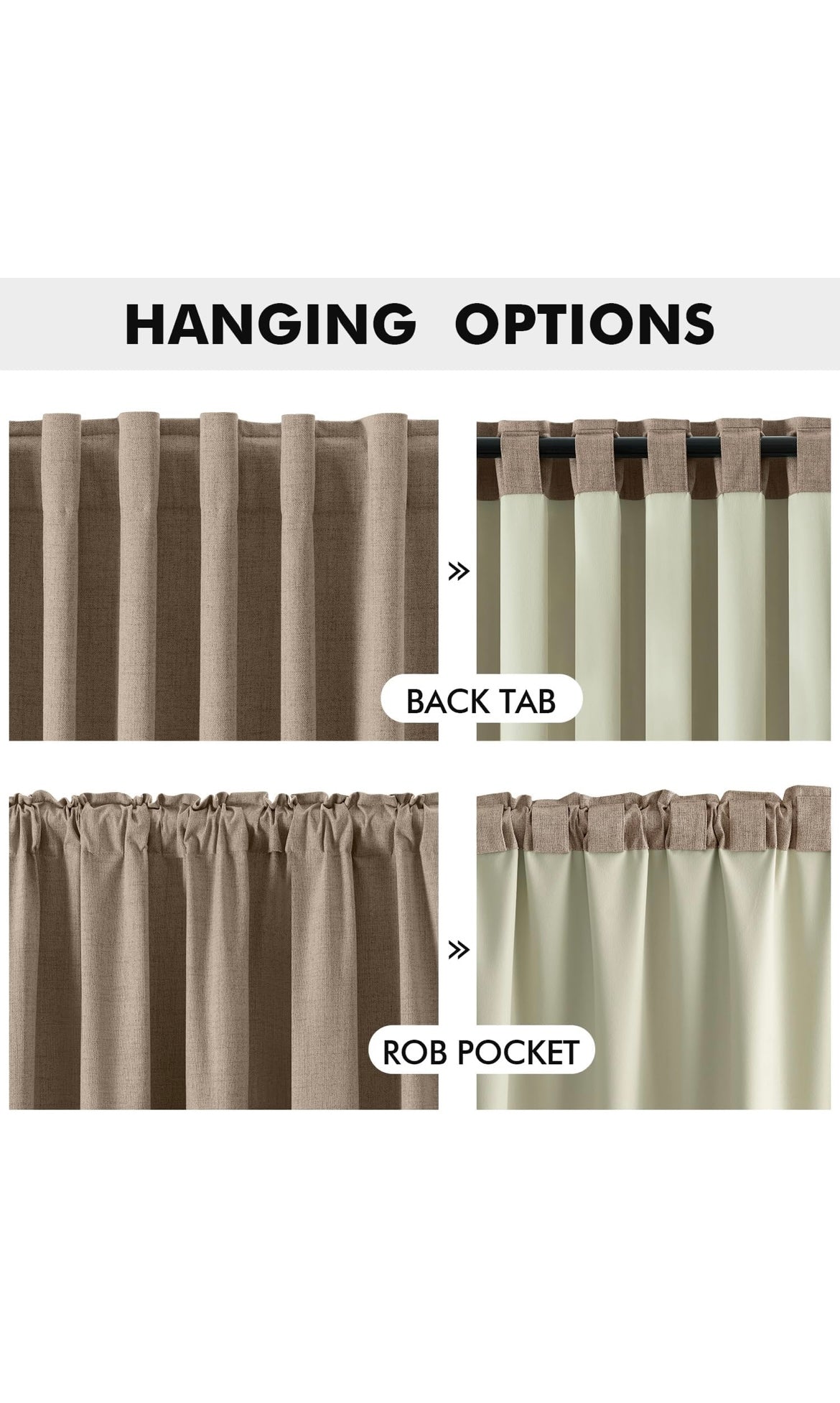 Blackout linen curtains