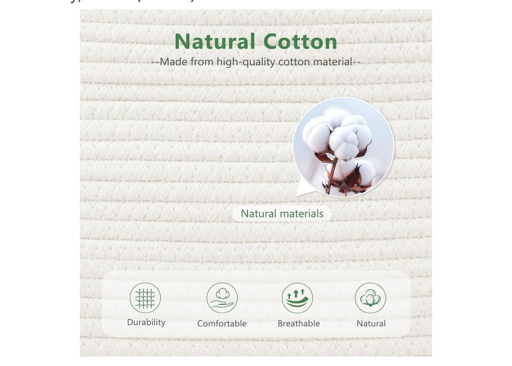 2-Pack Cotton Rope Storage Baskets.