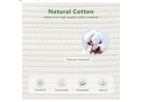 2-Pack Cotton Rope Storage Baskets.