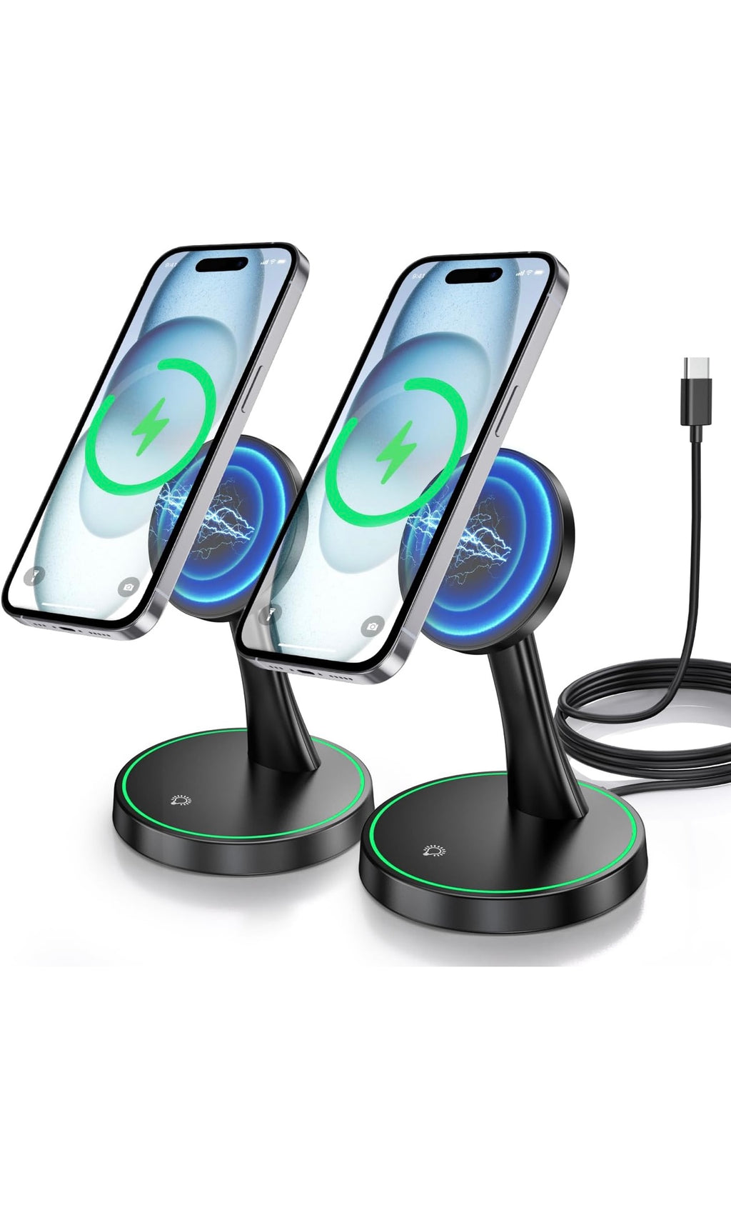 Magnetic wireless charger stand 2 pack