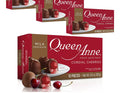 Case of Queen Anne milk, chocolate, cordial cherries. 12 Boxes