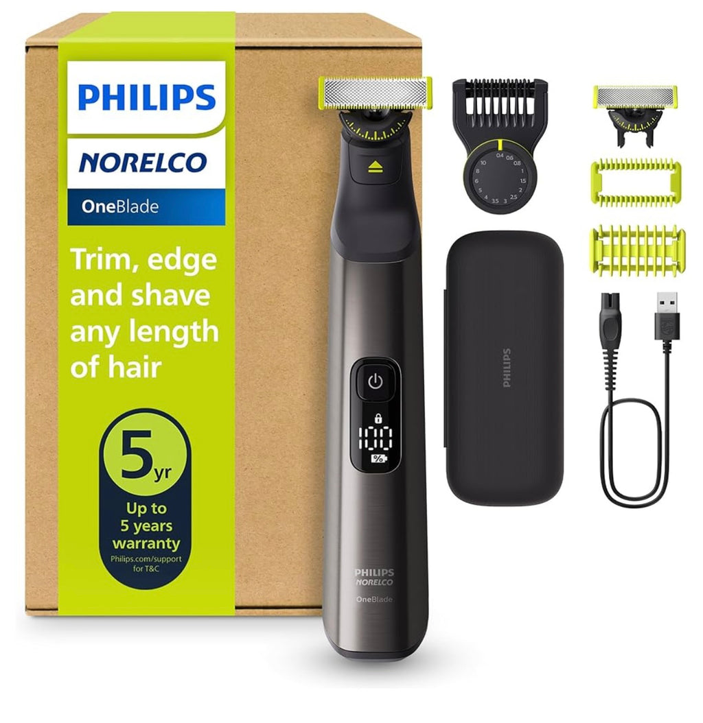 Philips Norelco One Blade 360 Pro Face + hybrid electric Beard Trimmer.