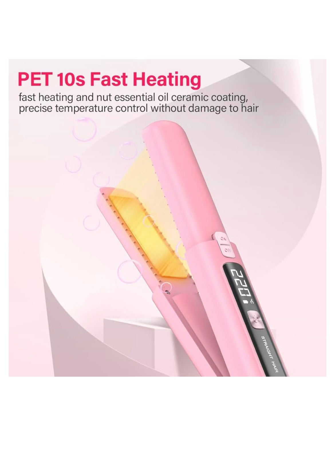 Cordless hair straightener and curler