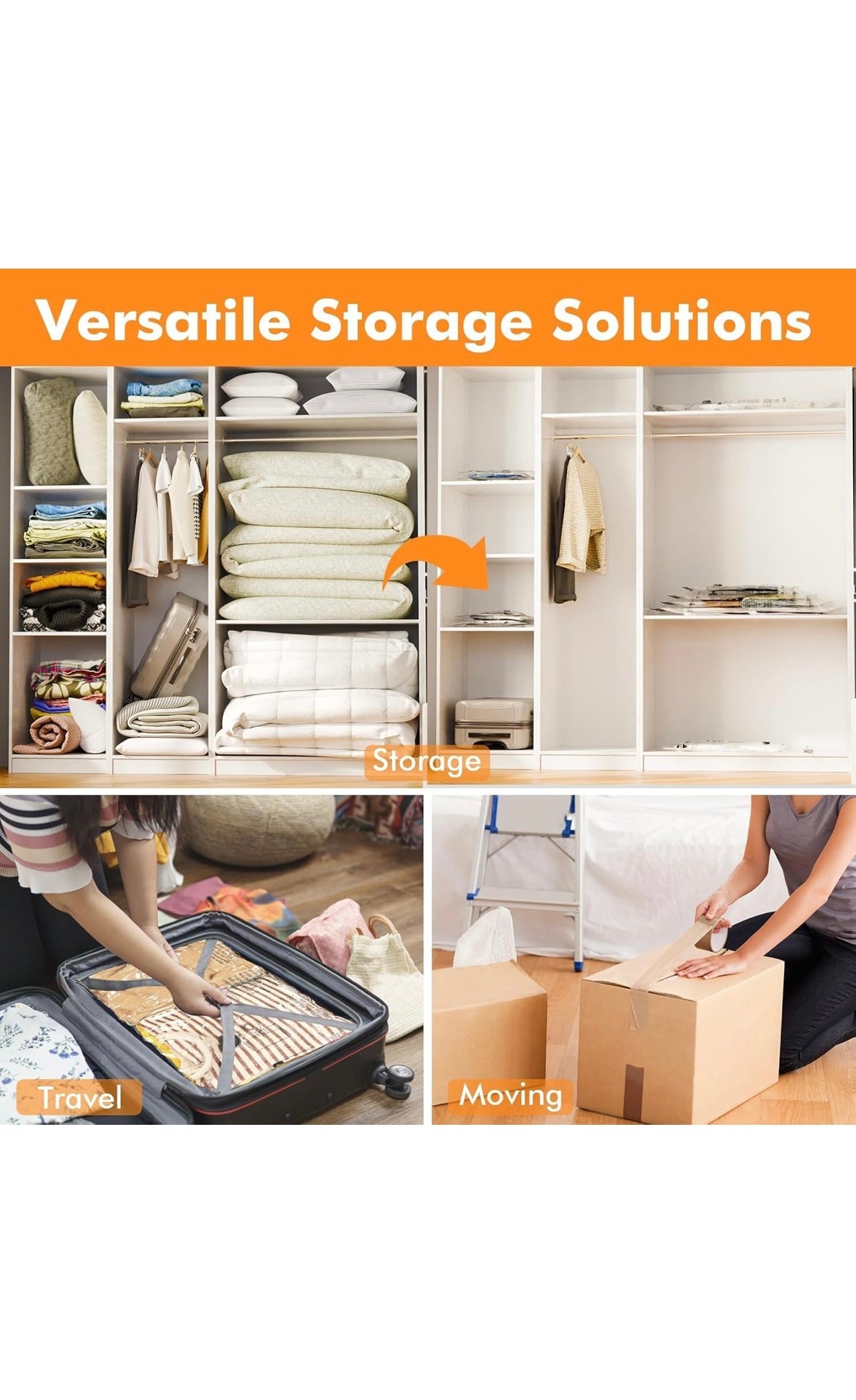 Vacuum storage bags