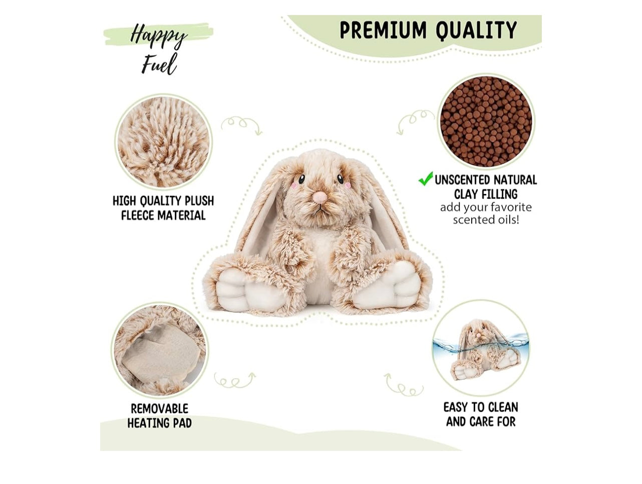 Happy Furl Microwaveable Bunny For Kids.
