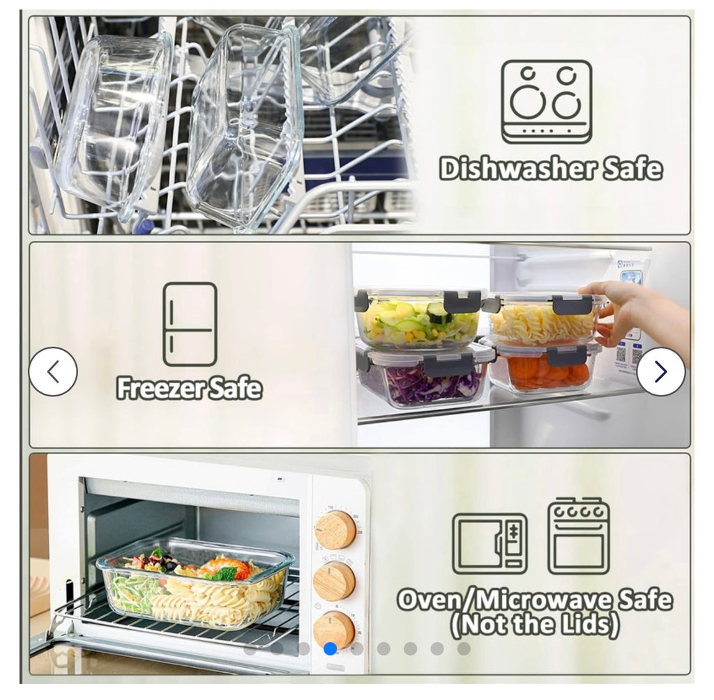 MCIRCO Glass Meal Prep Containers.