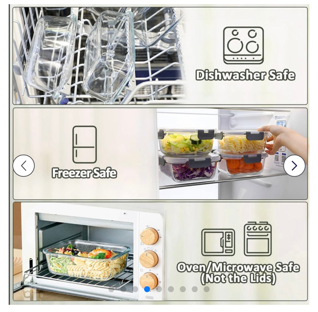 MCIRCO Glass Meal Prep Containers.
