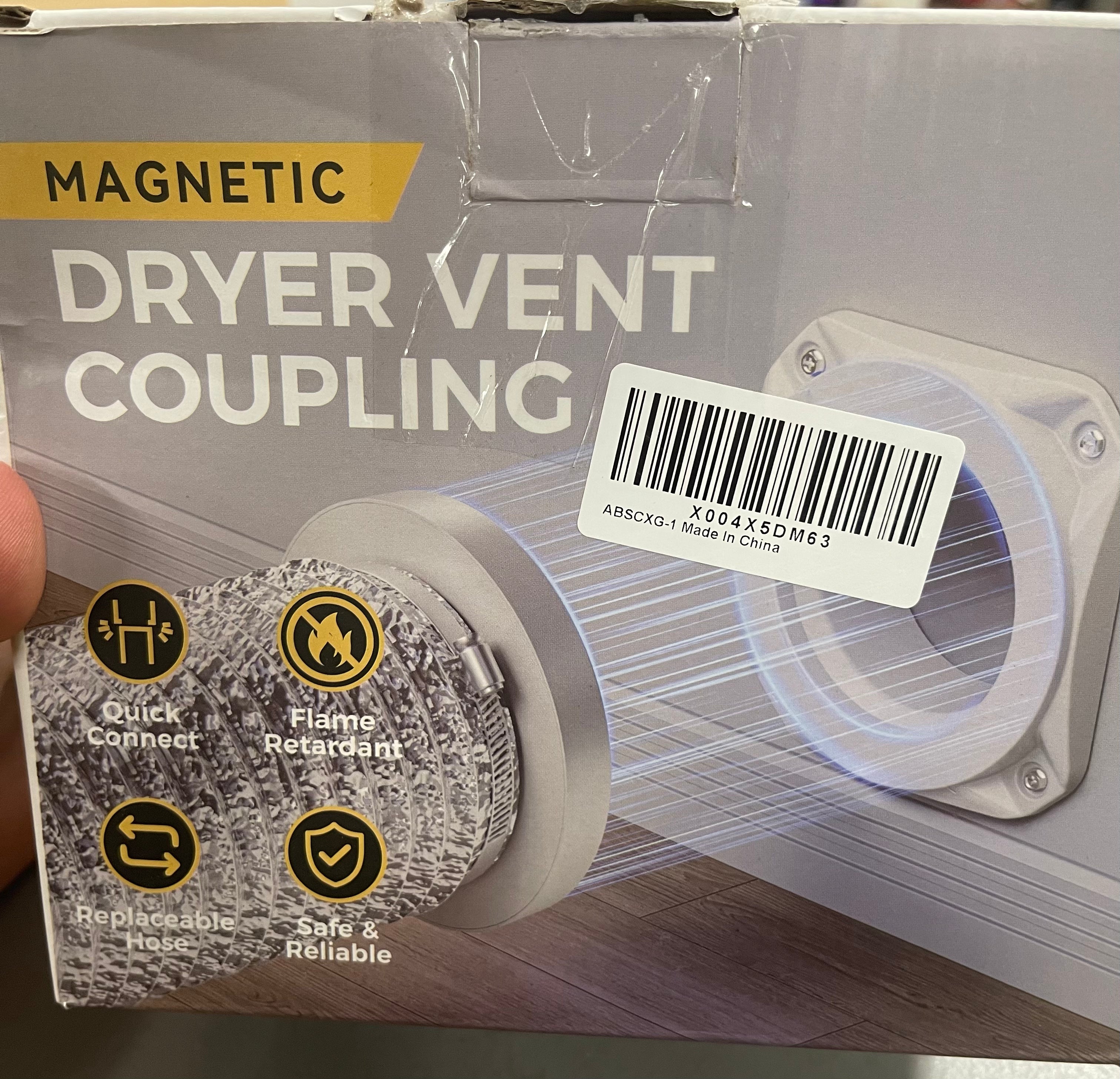 Magnetic Dryer Vent Coupling.