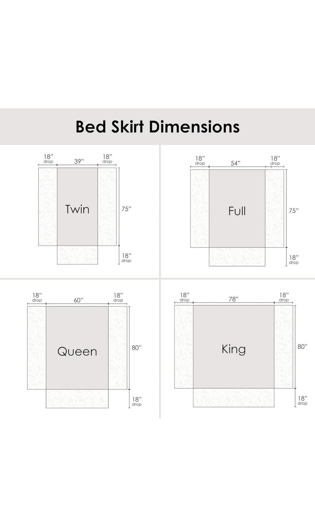 Paisley quilted cotton bed skirt