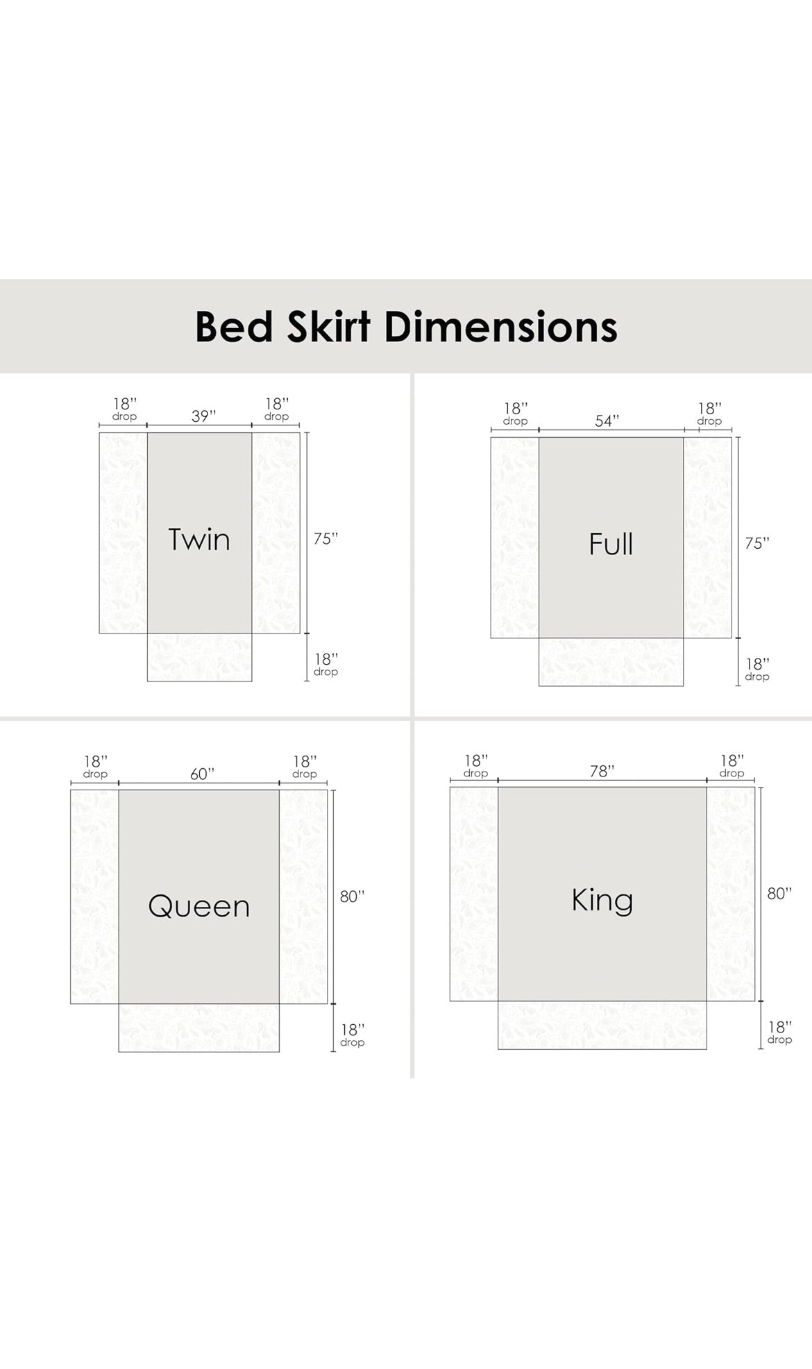 Paisley quilted cotton bed skirt