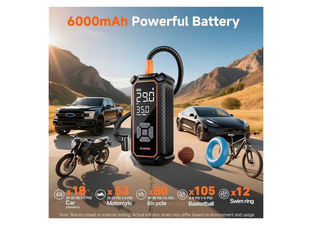 Olarhike Portable Tire Inflator.
