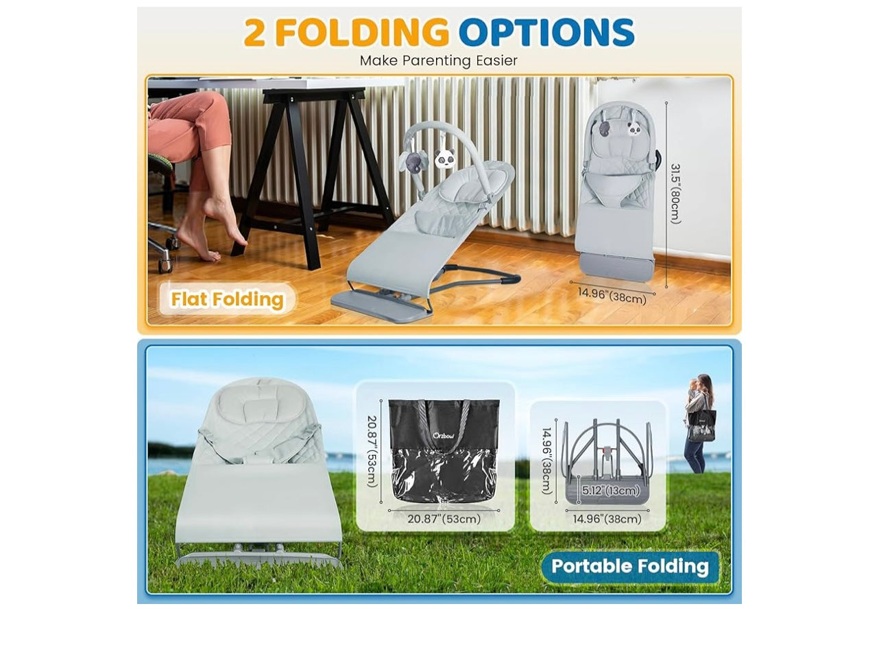 Orzbow Foldable Baby Bouncer