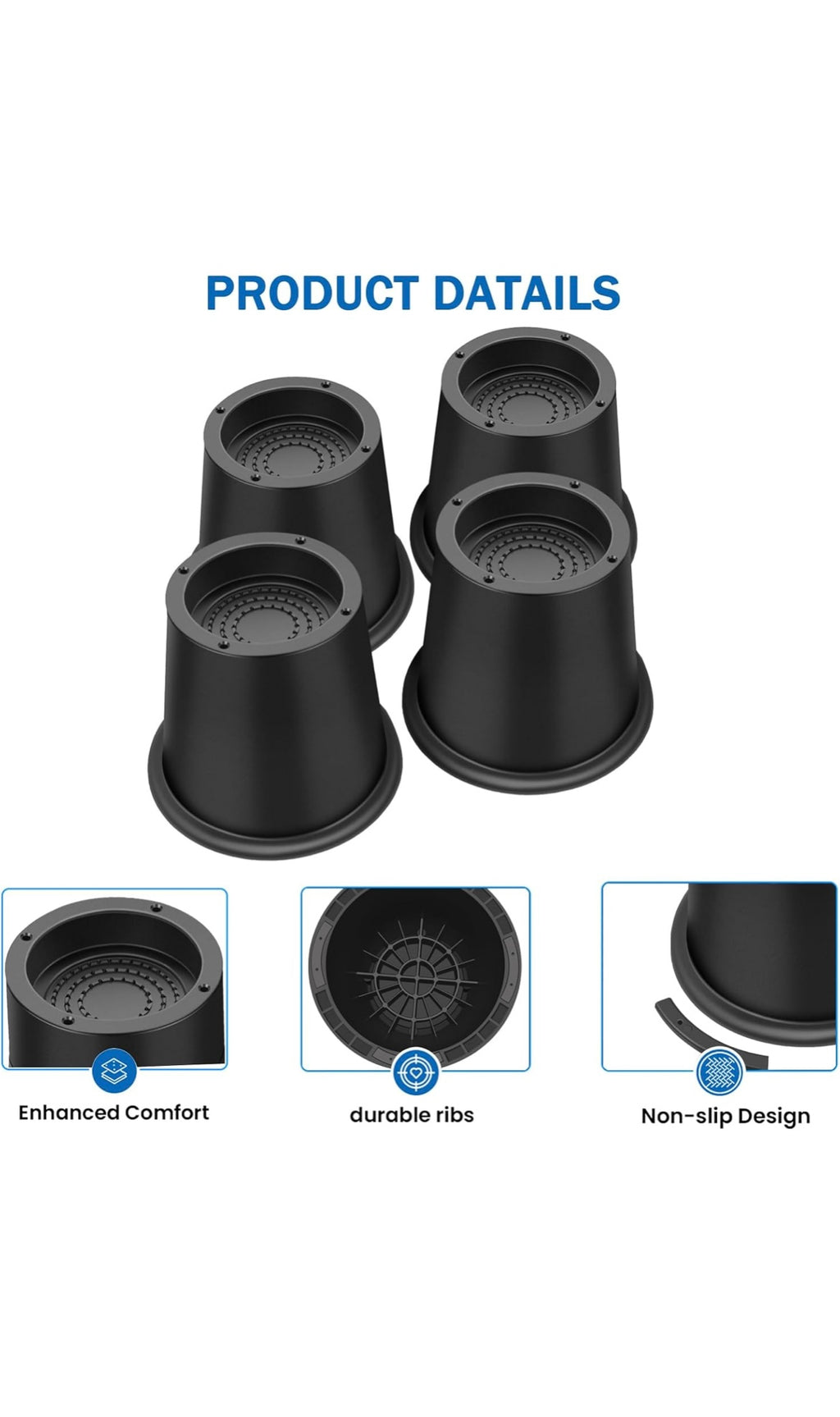 Bed risers 4 inch