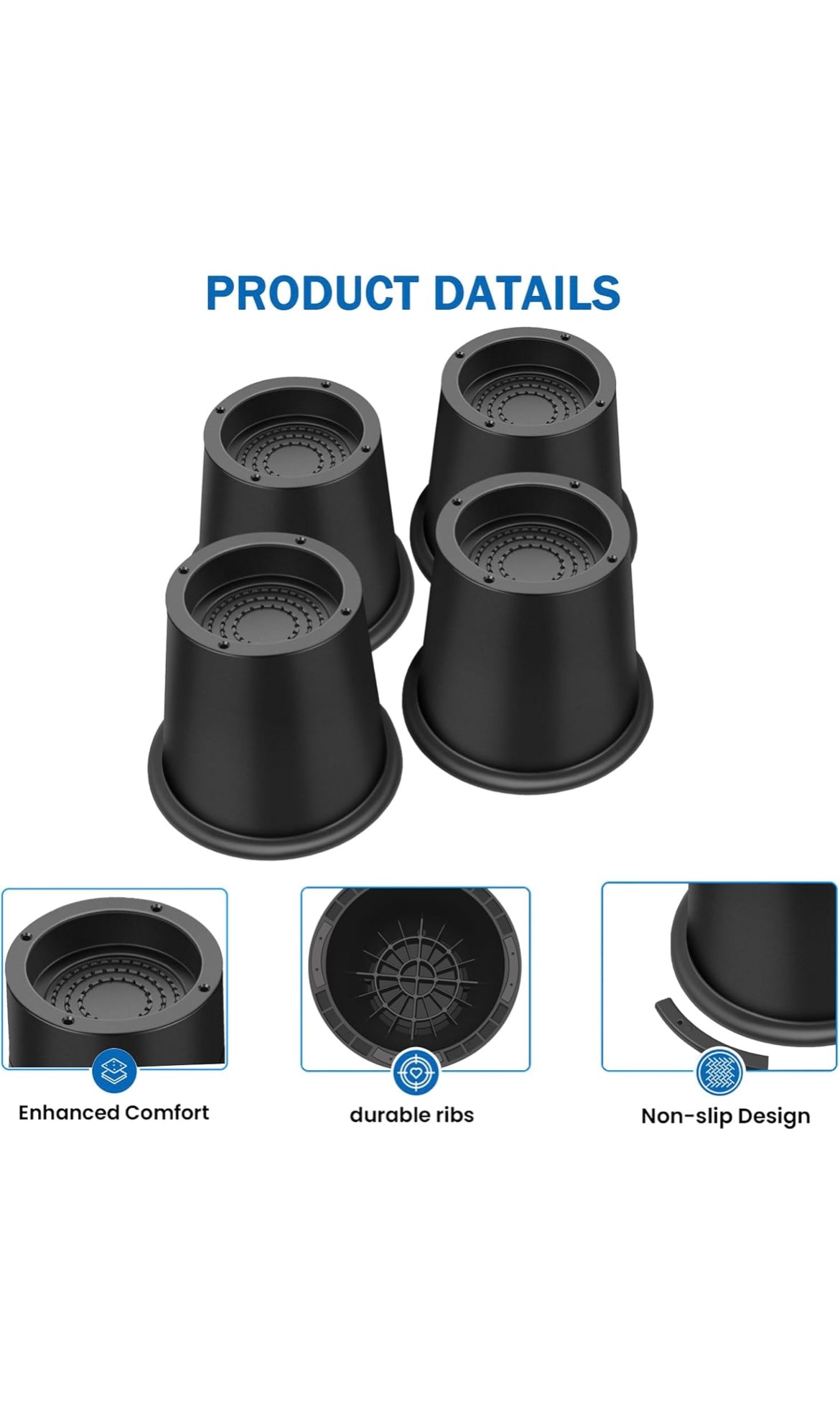 Bed risers 4 inch