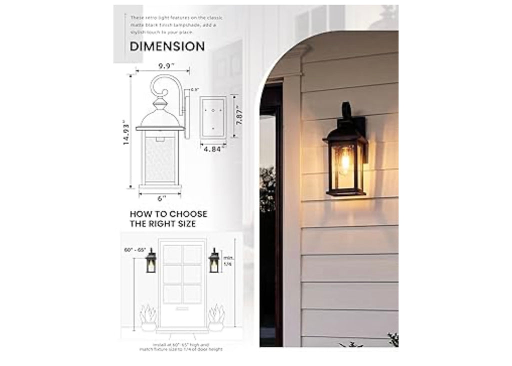 Femila Exterior Wall Scone. Set of 2.