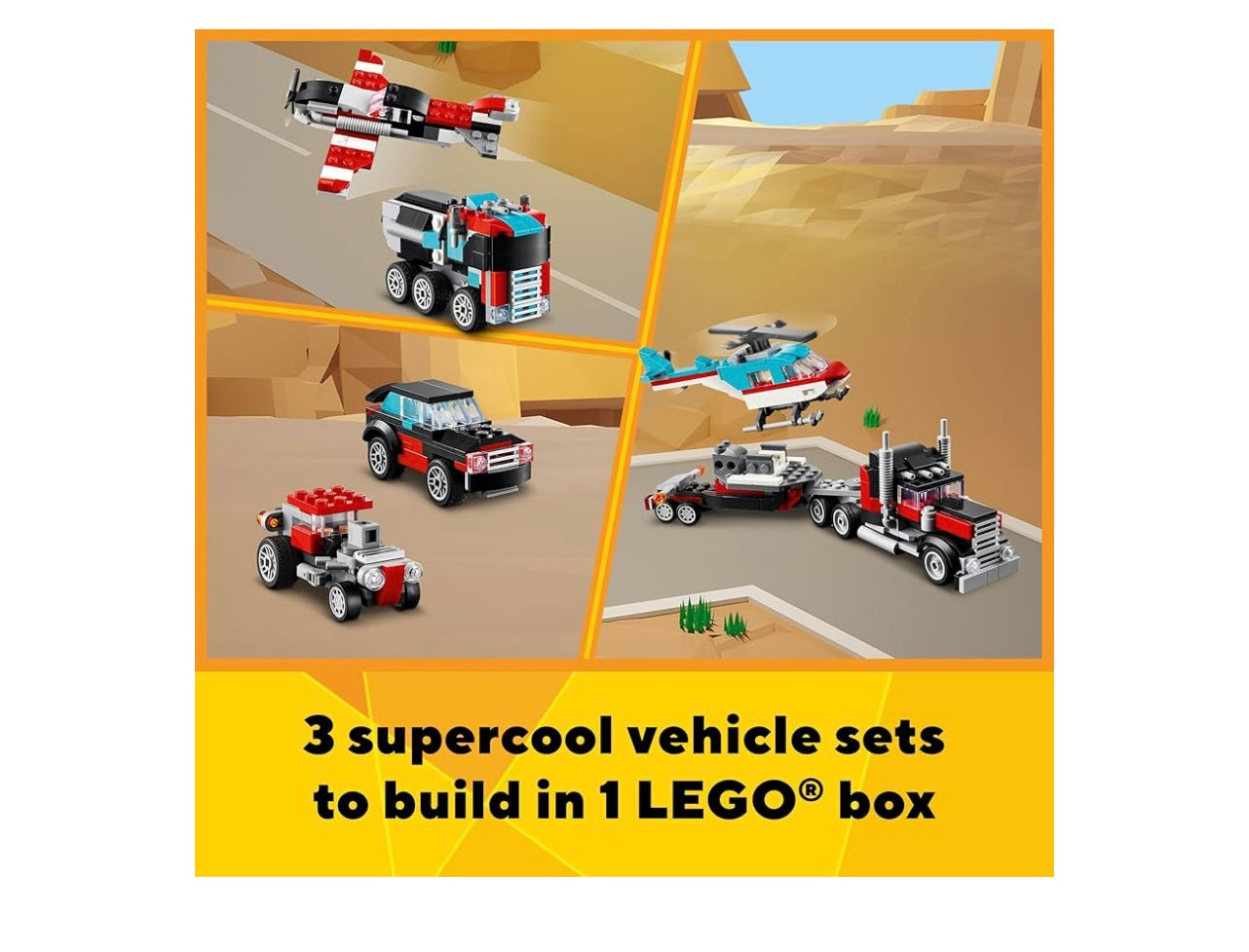 LEGO Creator Flatbed Truck With Helicopter.