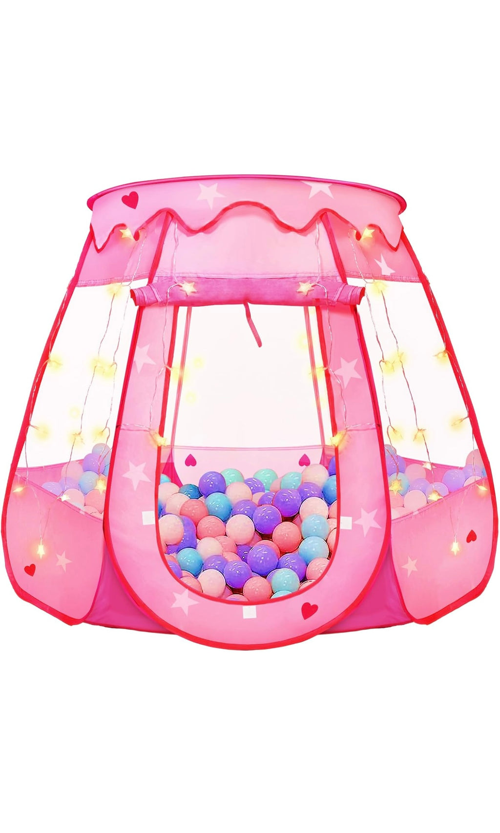 Pop up princess tent with star light