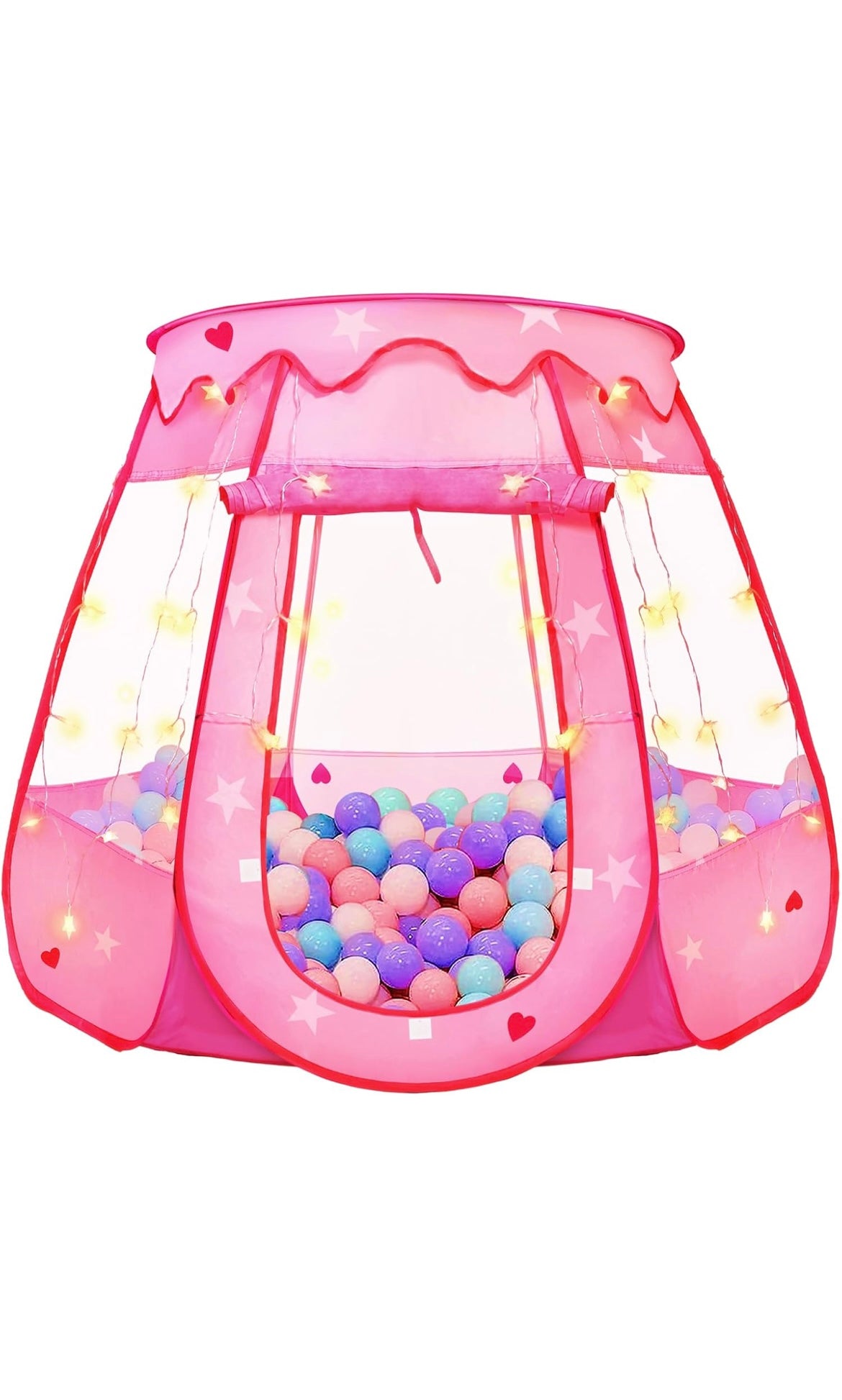 Pop up princess tent with star light