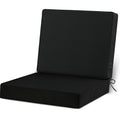 Set of 2 Bottom Outdoor Furniture cushions 24x20 4” thick Black