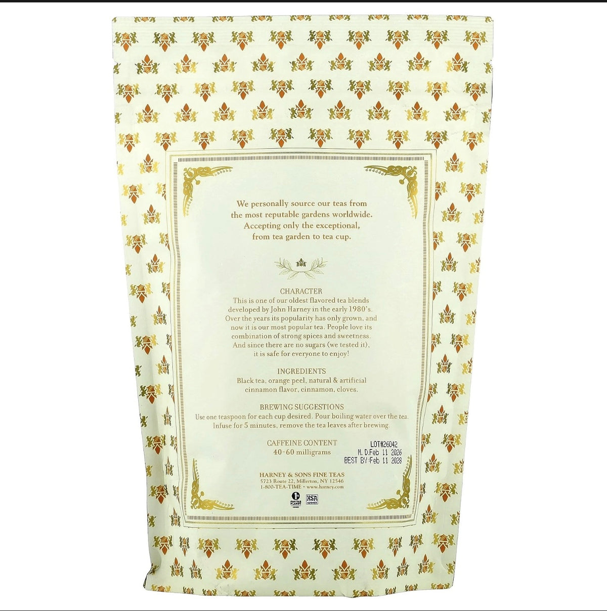 Black Tea, Hot Cinnamon Spice™, Loose Leaf, 1 lb. Best by November 28 2027.