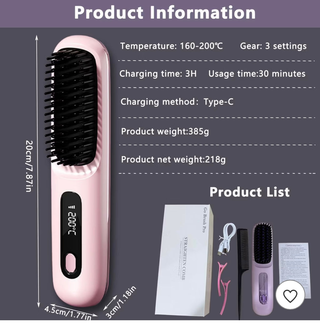 Dryhsip Portable Straightener Brush.