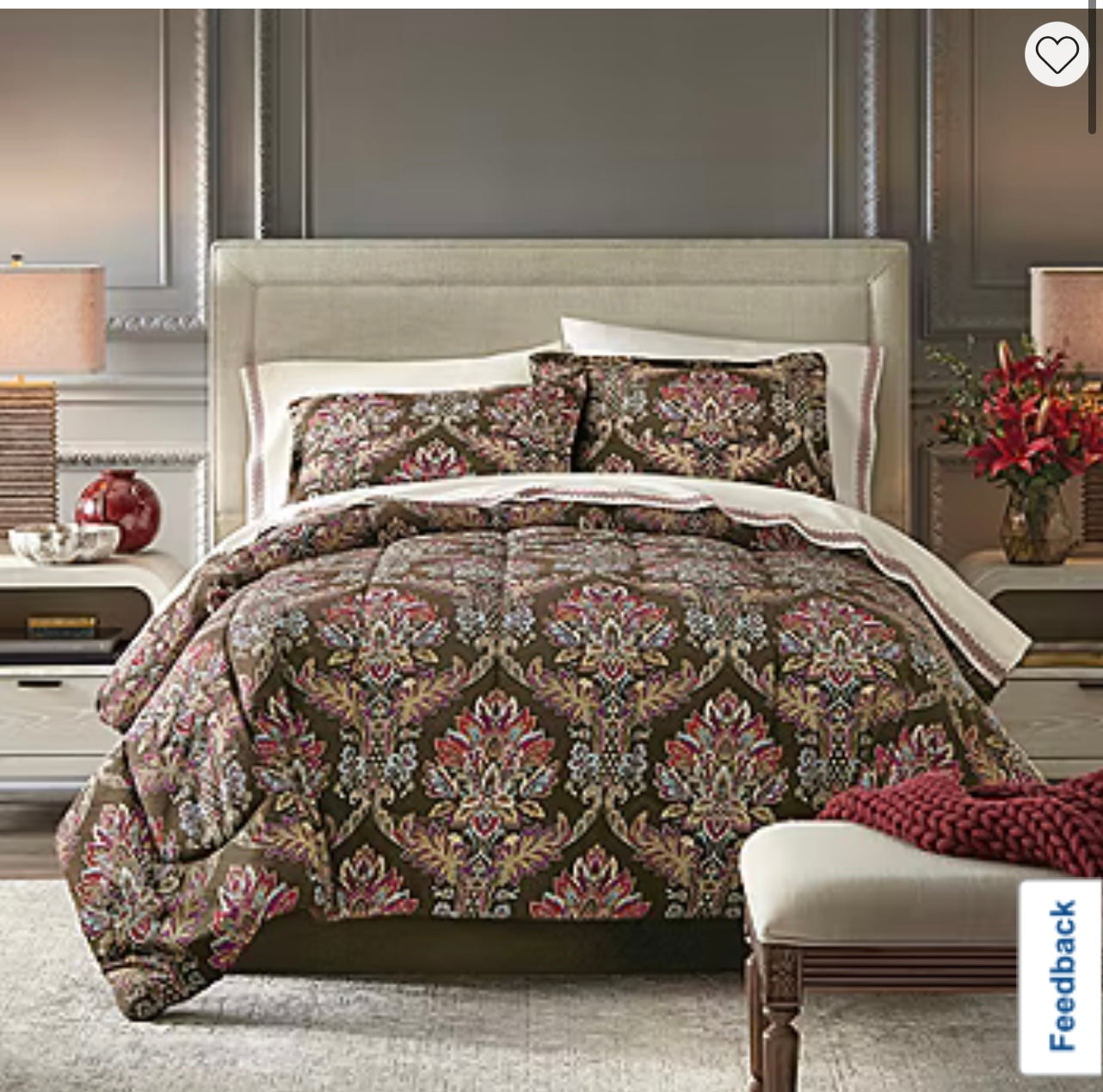 BroadHaven Lilith 8 piece Complete Bedding Set with sheets.