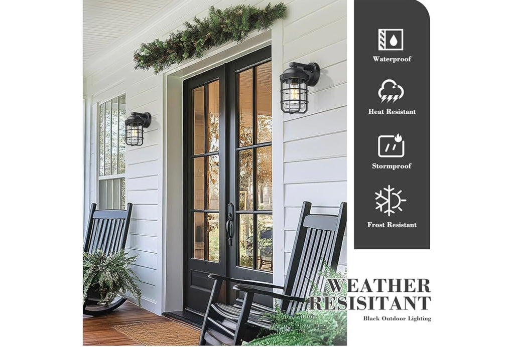 Emlivair 2-pack Outdoor wall lanterns.