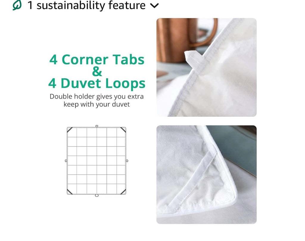 Topllen premium Down Comforter, King Size. Color-Grey.