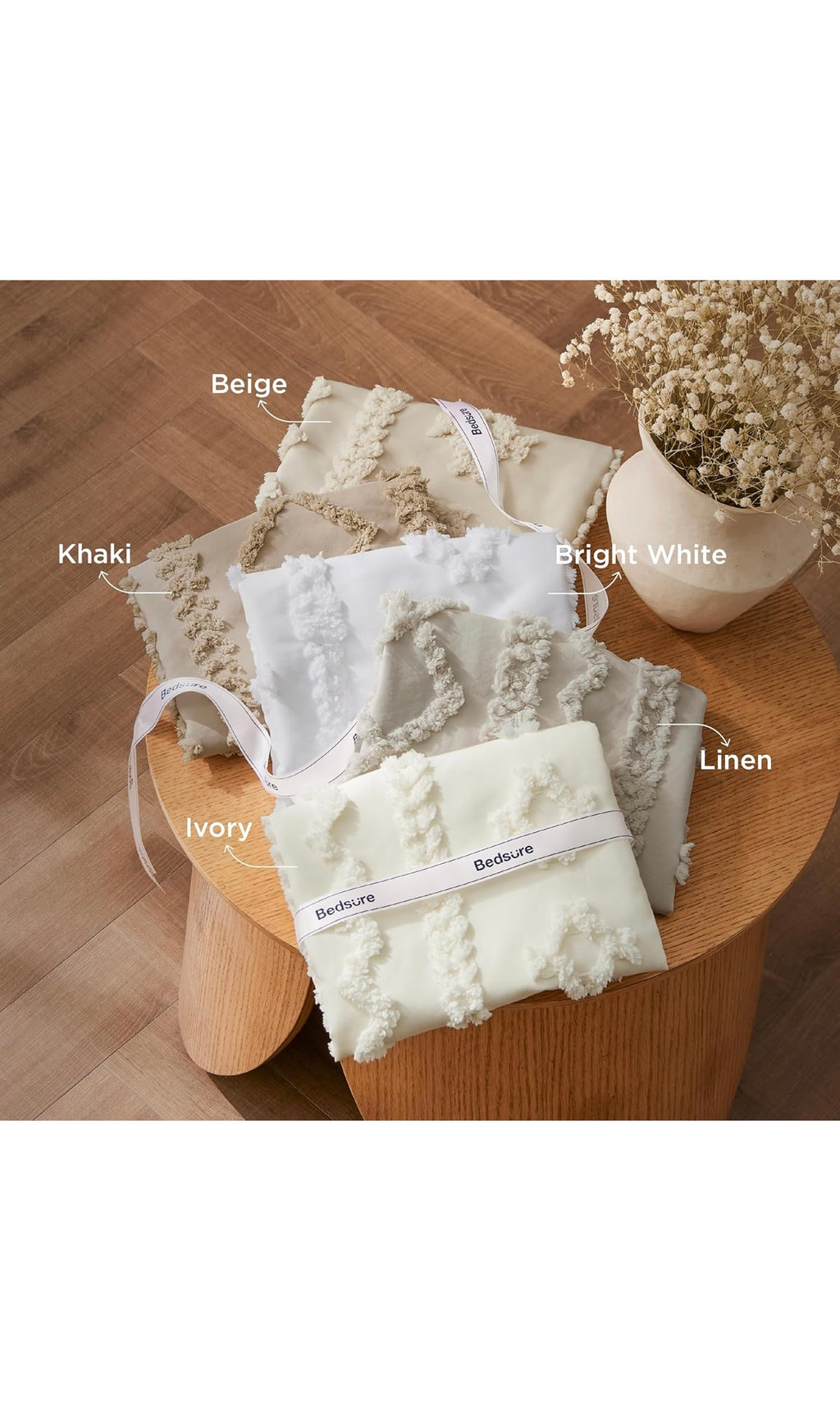 Bedsure tufted boho comforter set king size