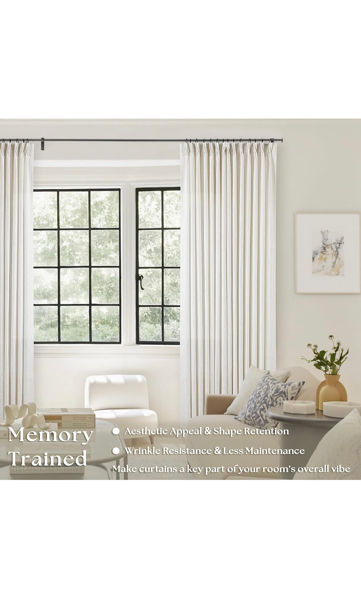 Linen curtains 120 inches