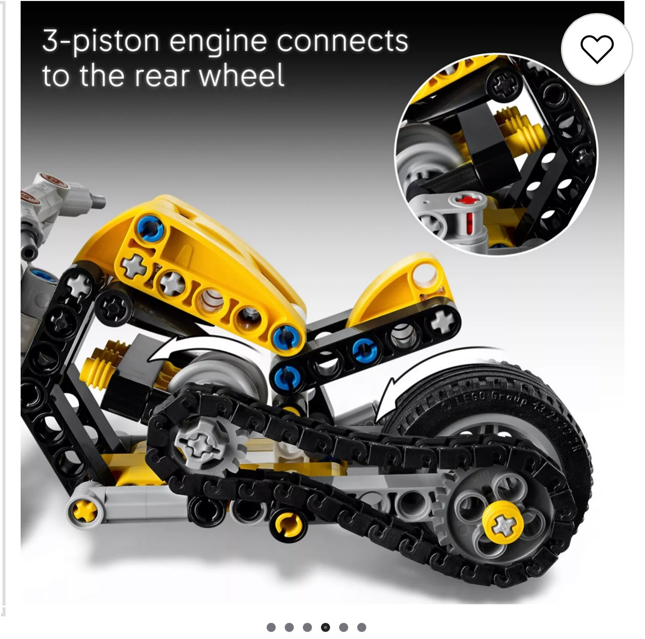 LEGO Technic Yellow Motorcycle 151pieces.