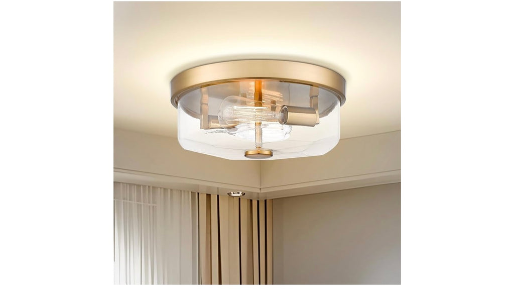 Gold Flush Mount Ceiling Light.