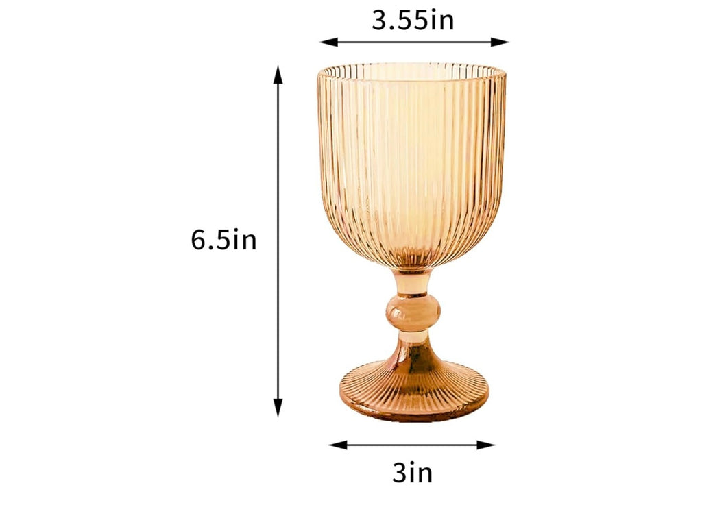 Set of 6 vintage wine glasses.