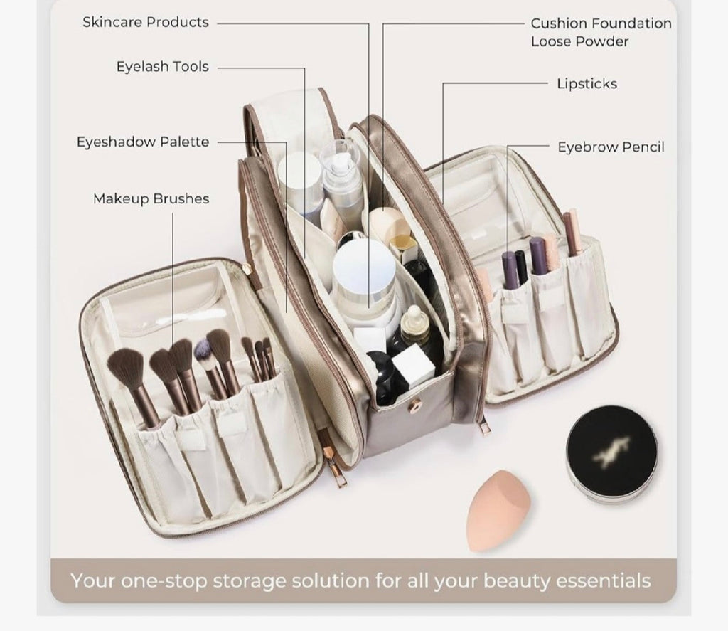 Travel Makeup Bag Women's Large Capacity Cosmetic Portable Organizer