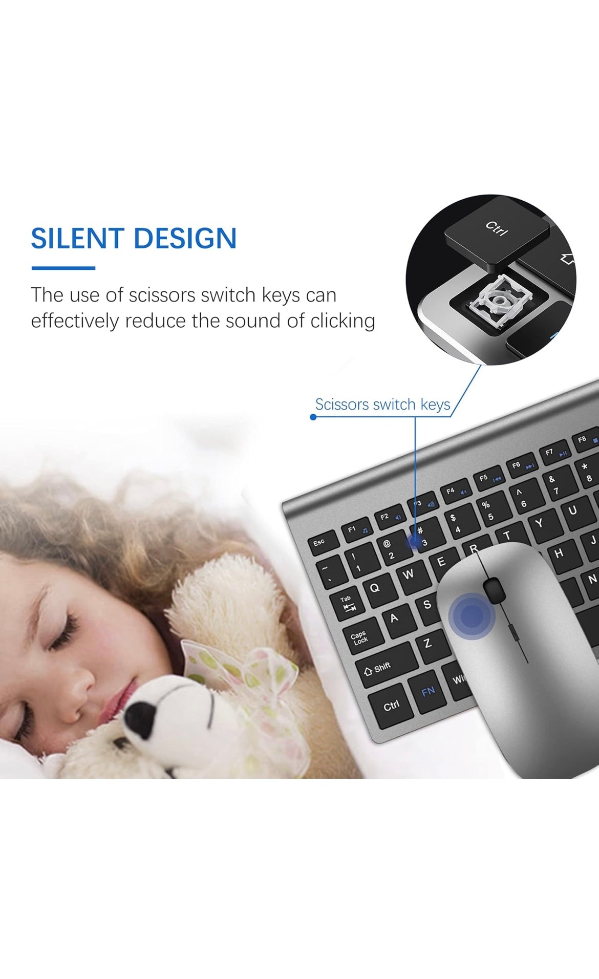 Wireless keyboard and mouse set