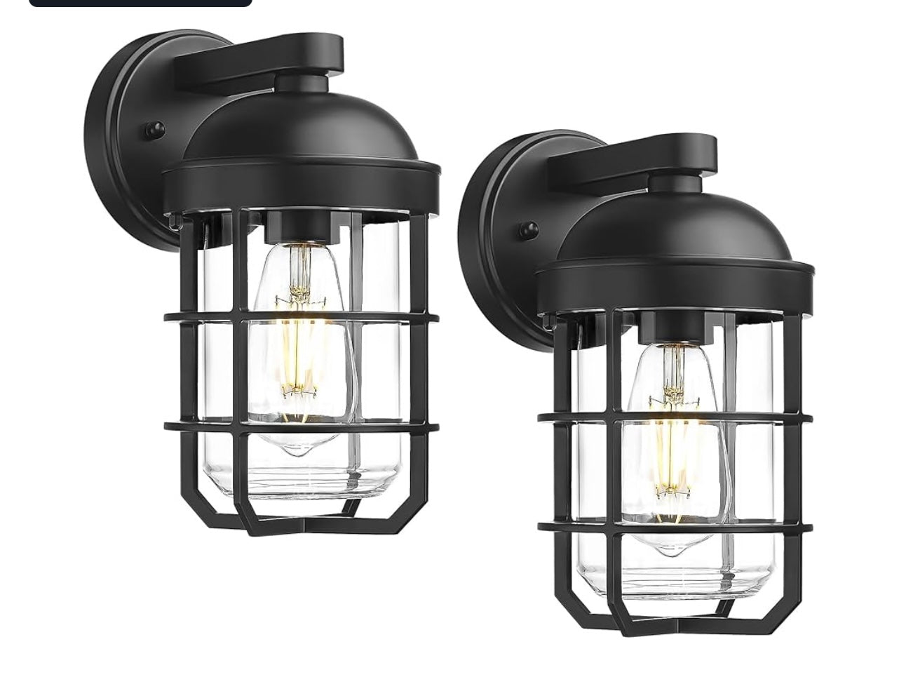 Emlivair 2-pack Outdoor wall lanterns.