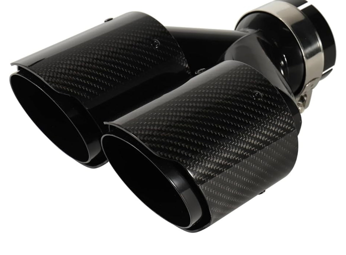 Carbon fiber dual exhaust tip