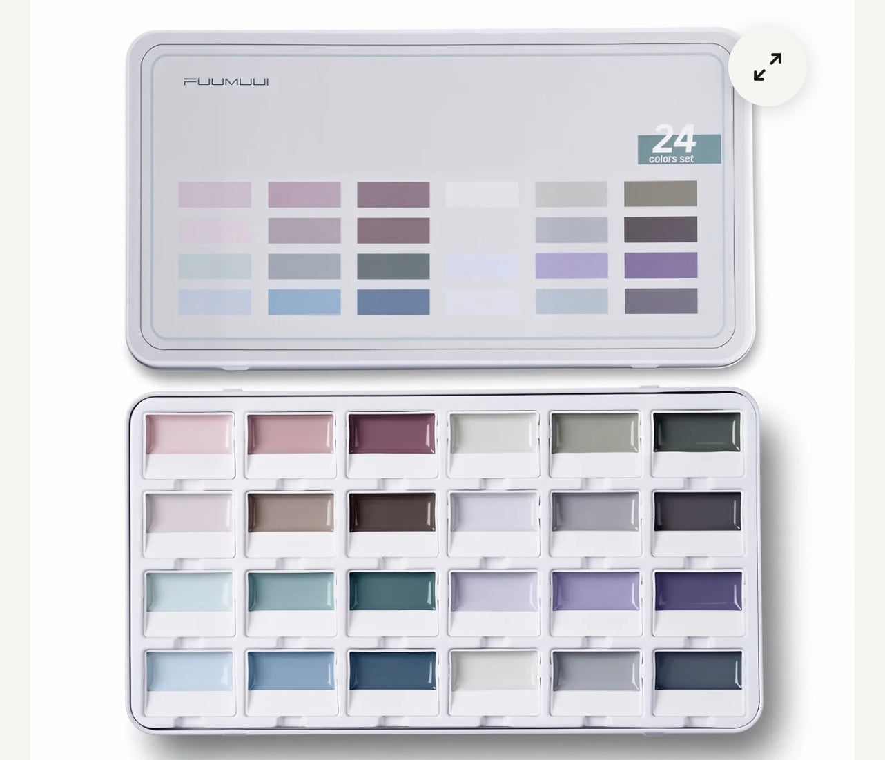 Fuumuui Solid Water Color Opaque 24 Colors Set.
