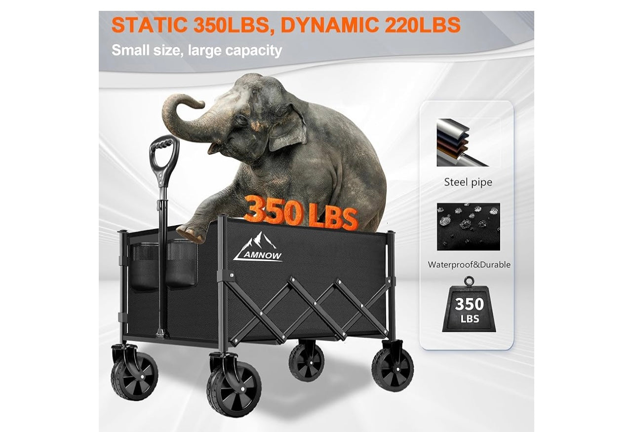 AMNOW Collapsible Folding Wagon Cart.