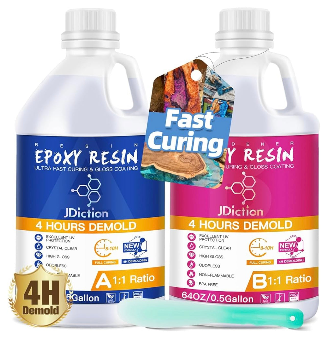 JDiction Premium Clear Epoxy Resin Kit