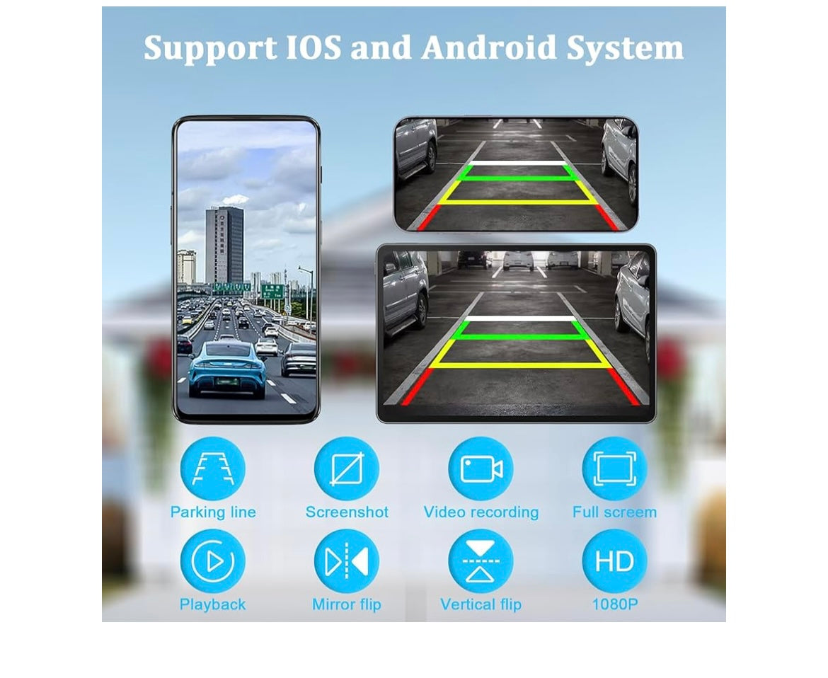Magnetic solar wireless backup camera