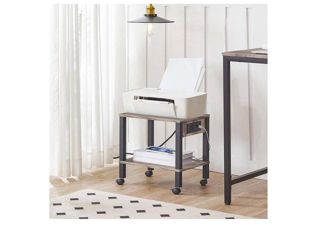 HOOBRO 2-tier Printer Stand With Charging Station.