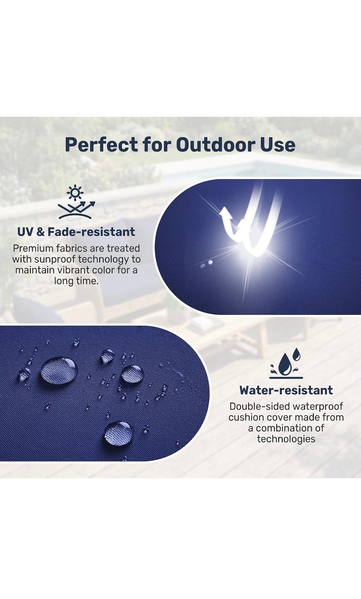 Outdoor seat cushion
