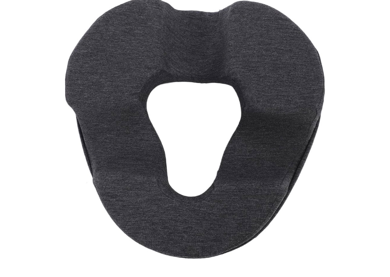 Easy Face Down Pillow, Desk Napping Pillow, Massage Pillow Face Down, Comfortable Breathable Cover, Stowable Pillows for Sleeping, Office, Car, Airport Travel Essentials (Dark