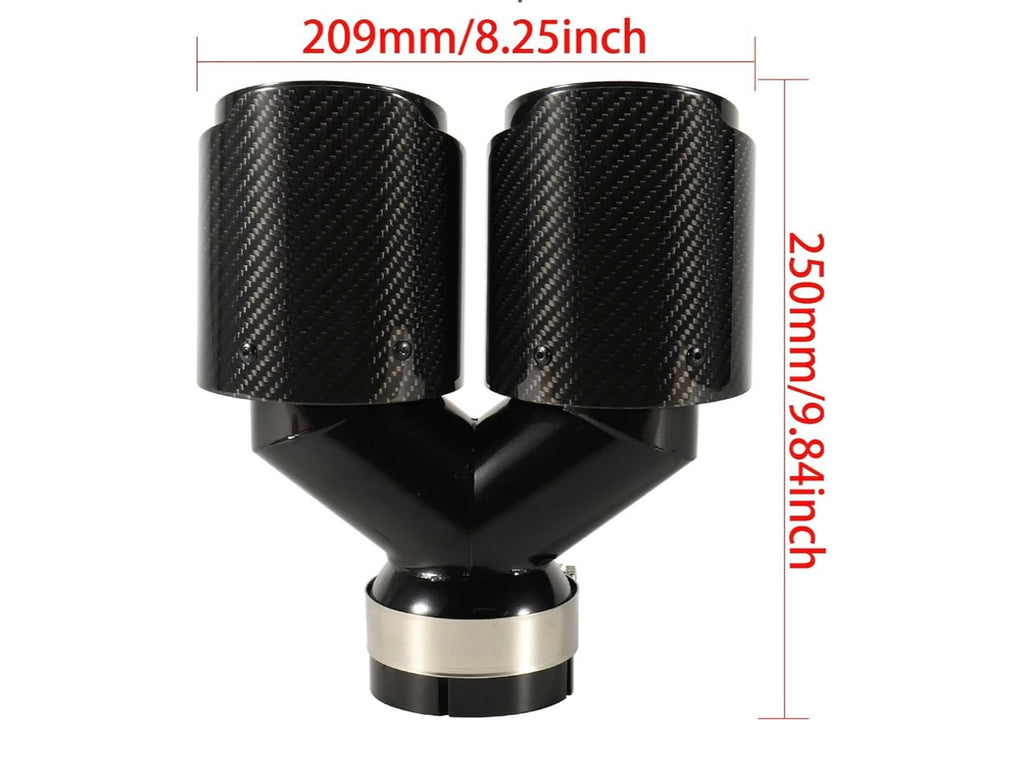 Carbon fiber dual exhaust tip