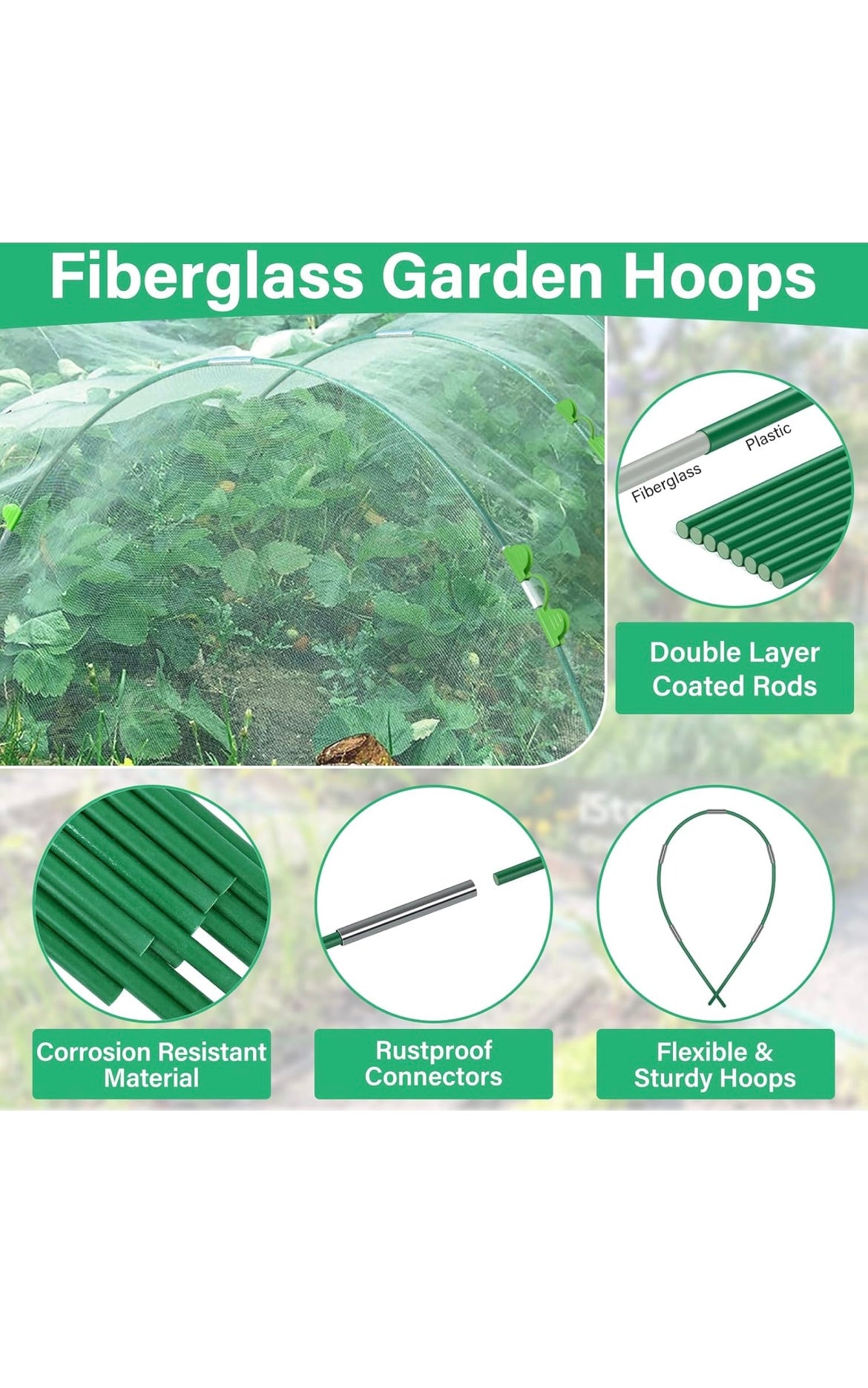 Mesh netting kit for garden beds